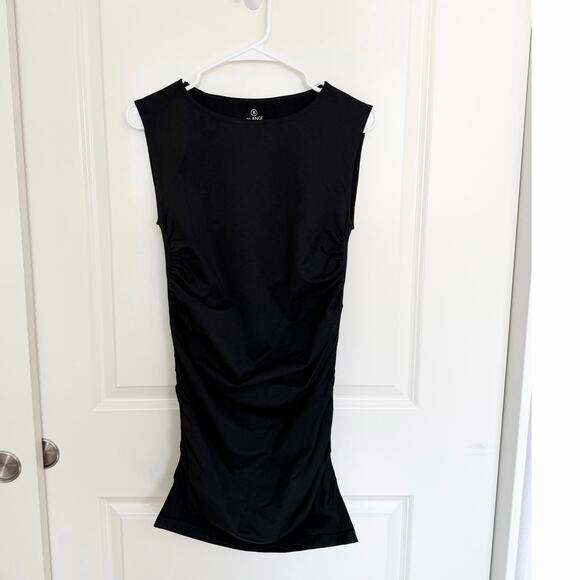 BLANQI Everyday Ruched Tank Maternity Dress Black M/L - Picture 2 of 4